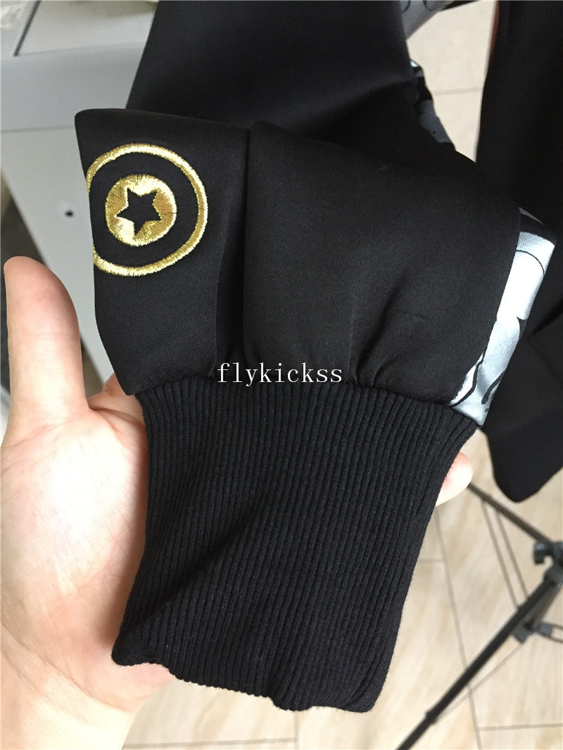 A Bathing Ape Premium BAPE Black Gold Shark Hoodie